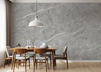 Papier peint panoramique effet marbre gris classique