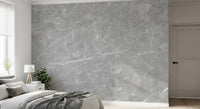 Papier peint mural en marbre gris veiné classique