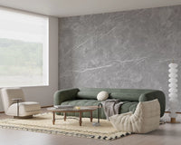 Papier peint mural en marbre gris veiné classique
