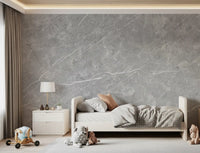 Papier peint mural en marbre gris veiné classique