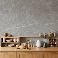 Papier peint mural en marbre gris veiné classique