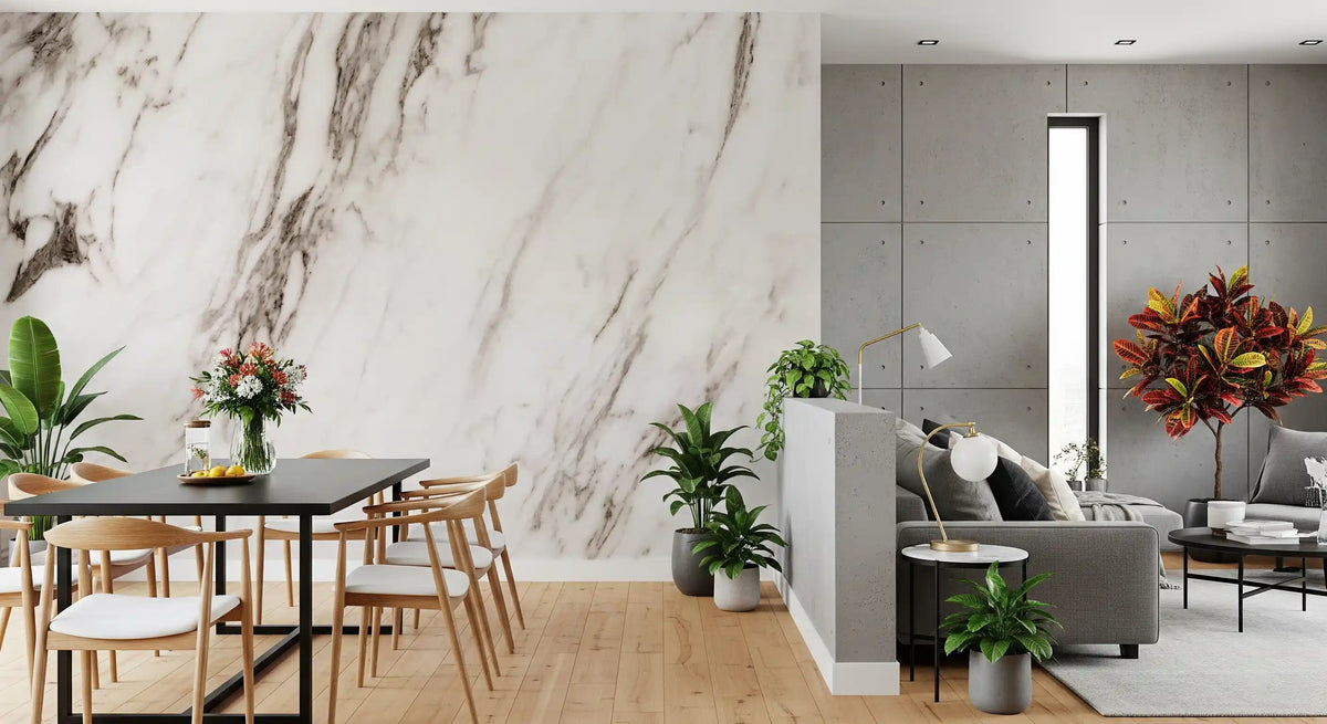 Wandbild mit klassischer weißer Marmorader