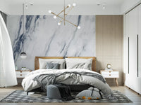 Wandbild mit klassischen blauen und weißen Marmoradern