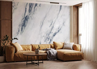 Wandbild mit klassischen blauen und weißen Marmoradern