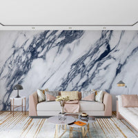 Wandbild mit monochromer Marmorader-Textur