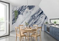Wandbild mit monochromer Marmorader-Textur