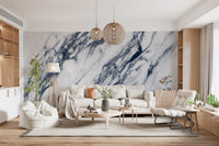 Wandbild mit monochromer Marmorader-Textur