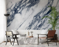 Wandbild mit monochromer Marmorader-Textur