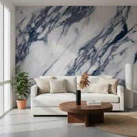 Wandbild mit monochromer Marmorader-Textur