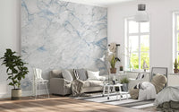 Wandbild mit kühlen blauen Marmoradern