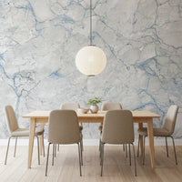 Wandbild mit kühlen blauen Marmoradern