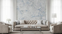 Wandbild mit kühlen blauen Marmoradern