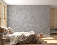 Minimalist Light Gray Veined Marble Texture Wall Mural