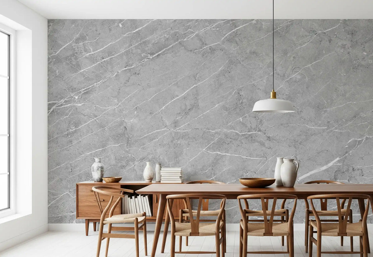 Minimalist Cool Grey Stone Texture Wall Mural