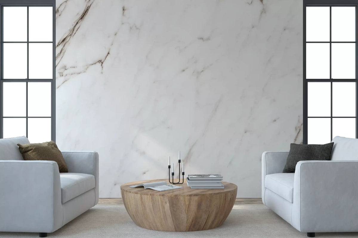 Wandbild mit cremefarbener italienischer Marmorplatte