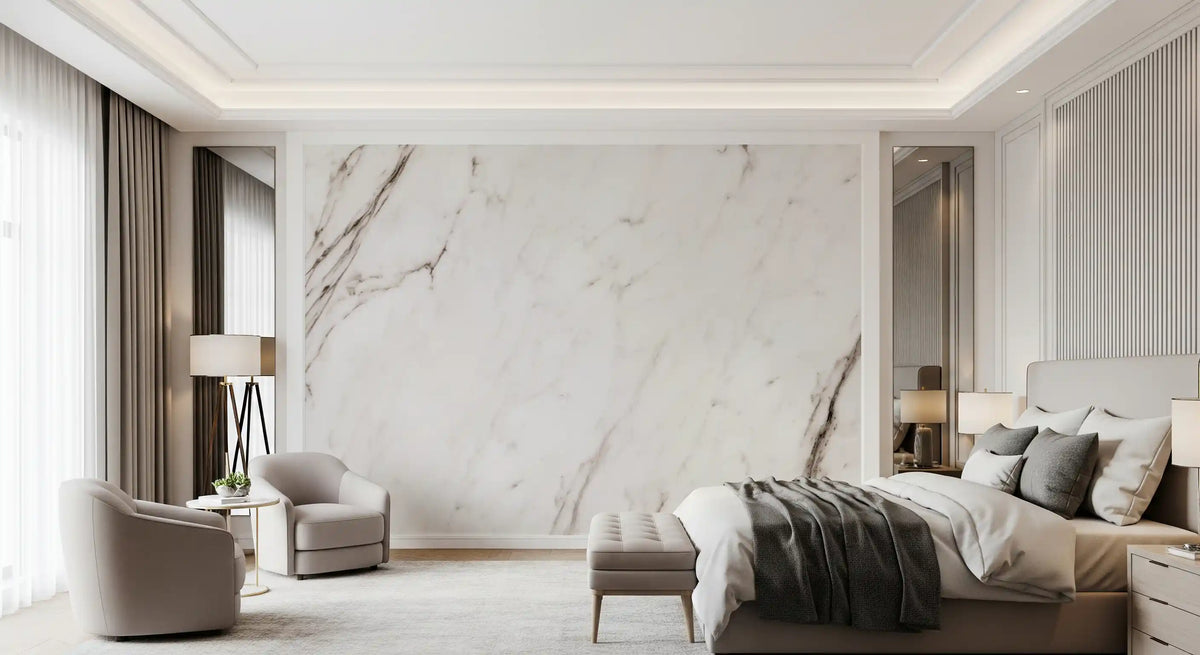 Wandbild mit cremefarbener italienischer Marmorplatte