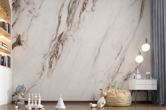 Classic White Marble Vein Texture Wall Mural
