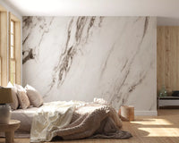 Classic White Marble Vein Texture Wall Mural
