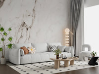 Wandbild mit monochromer Marmoraderung
