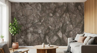 Rustikales Wandbild mit erdigen Steinplatten