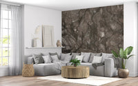 Wandbild mit Marmorstruktur in natürlichen Erdtönen