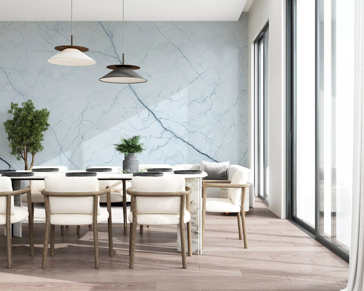 Ethereal Pale Marble Vein Wall Mural