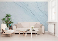 Wandbild mit ätherischen azurblauen Marmoradern