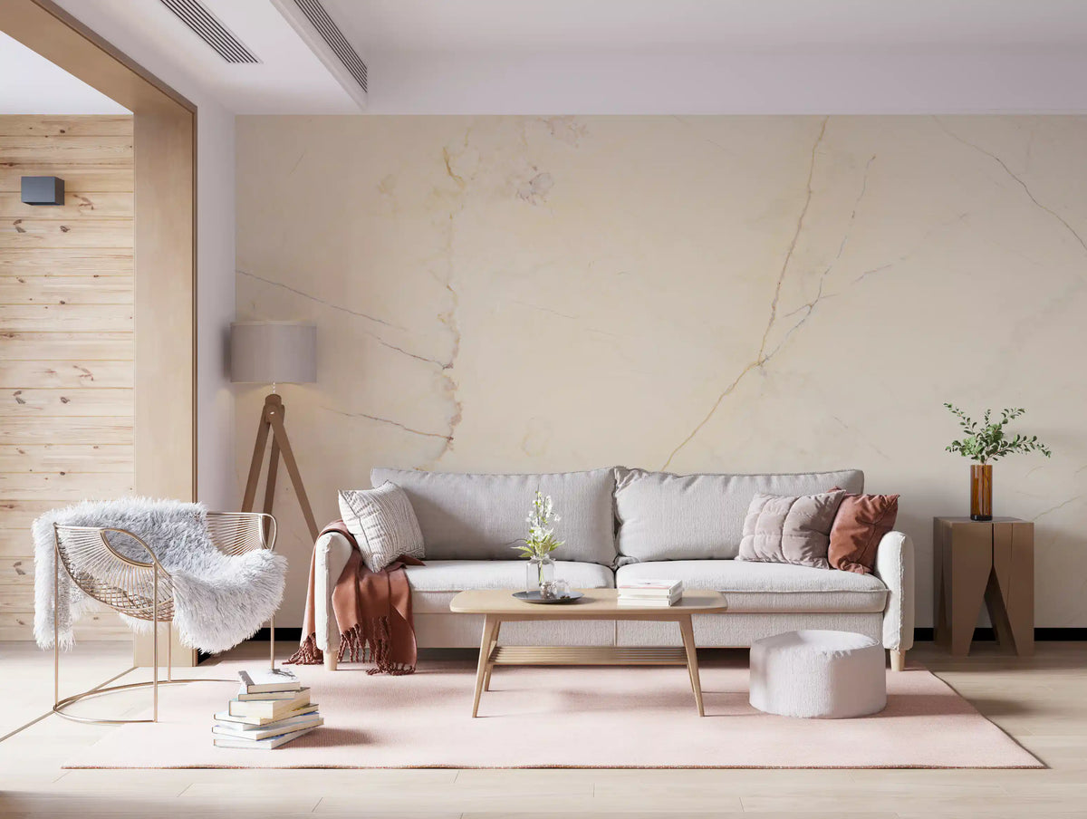 Wandbild mit cremiger Marmorsteinstruktur