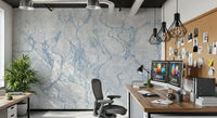 Wandbild mit ätherischer blauer Marmoraderung-Textur