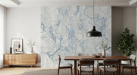 Wandbild mit ätherischer blauer Marmoraderung-Textur