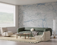 Murale da parete con texture effetto lastra di marmo blu freddo