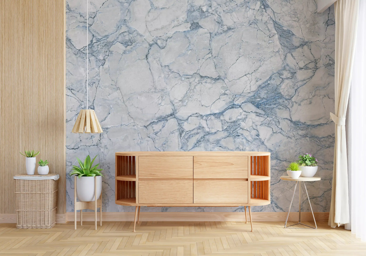 Wandbild mit ätherischer blauer Marmorplatte