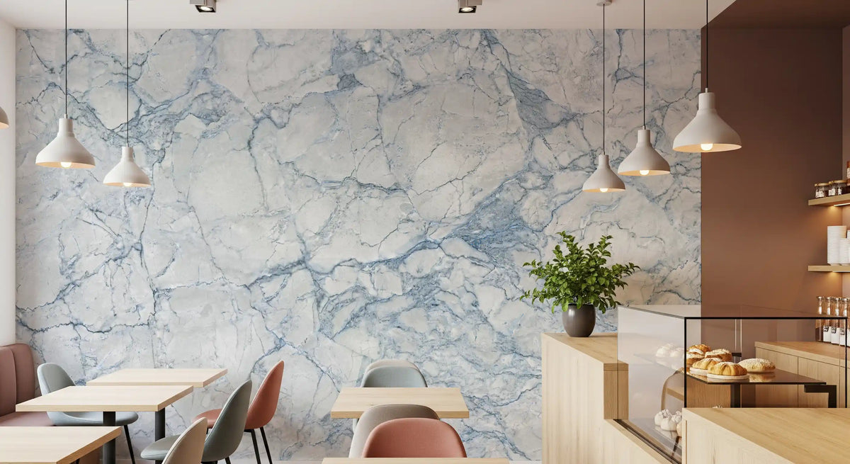 Wandbild mit ätherischer blauer Marmorplatte
