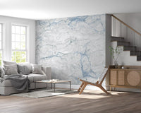 Mural de pared con textura de piedra azul celeste fresca