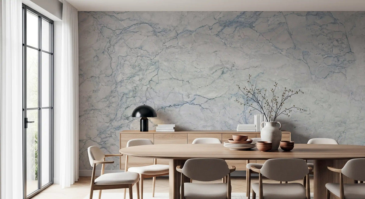 Mural de pared con textura de piedra azul celeste fresca