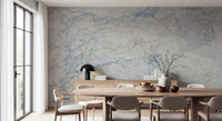 Mural de pared con textura de piedra azul celeste fresca
