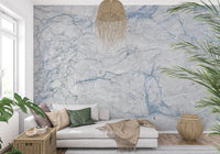 Mural de pared con textura de piedra azul celeste fresca