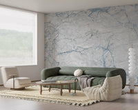 Mural de pared con textura de piedra azul celeste fresca