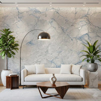 Mural de pared con textura de piedra veteada azul etérea