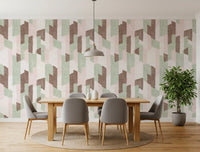 Papier peint géométrique charmant, texturé et peint à la main, au style moderne⁠