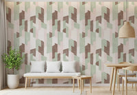 Papier peint géométrique charmant, texturé et peint à la main, au style moderne⁠