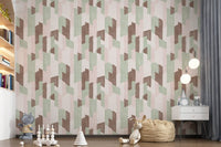 Papier peint géométrique charmant, texturé et peint à la main, au style moderne⁠