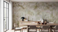 Oatmeal Mist Tuscan Forest Path Wall Mural