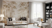Sepia Jungle Dream Wall Mural