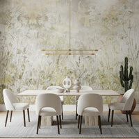 Botanical Damask Wildflower Meadow Wall Mural