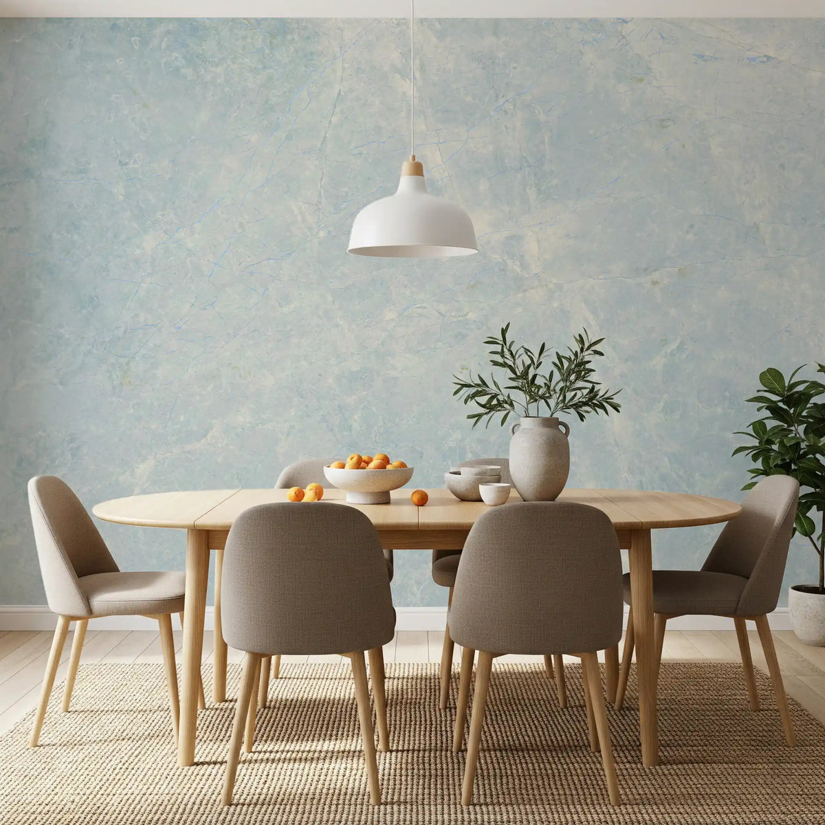 Wandbild mit ätherischem azurblauem Marmorstein