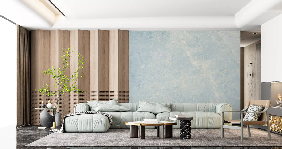 Wandbild mit ätherischem azurblauem Marmorstein