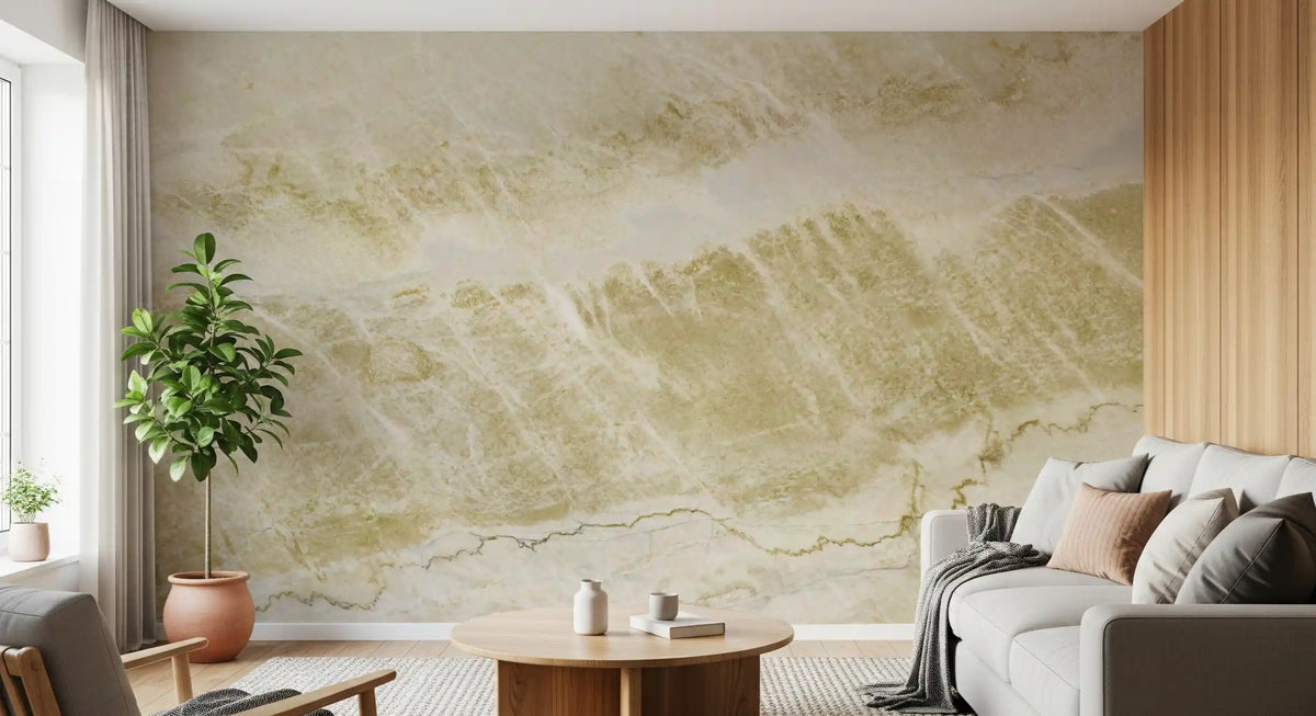 Papier peint panoramique à texture de marbre sable doré