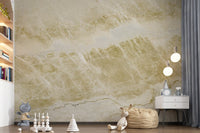 Papier peint panoramique à texture de marbre sable doré