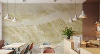 Papier peint panoramique à texture de marbre sable doré